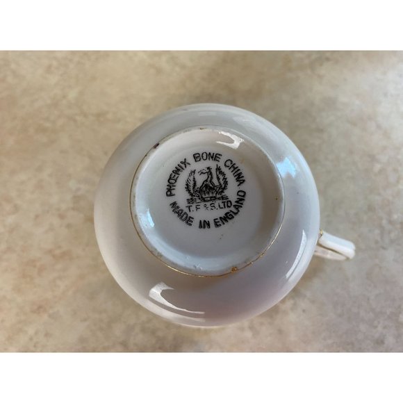 Phoenix Bone China England Painted Flowers Tea Cup And Saucer Set - Picture 7 of 10